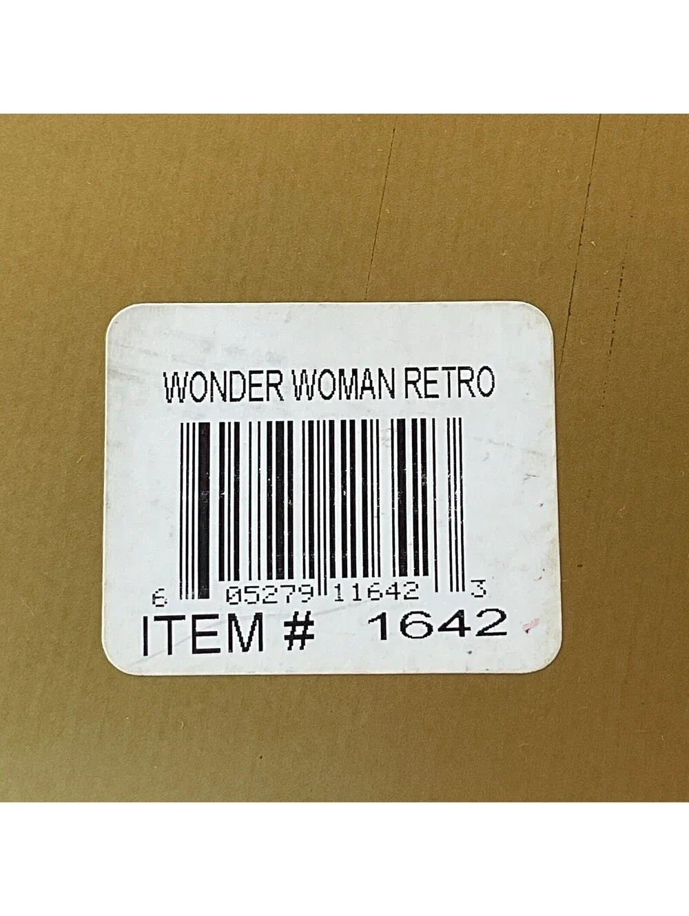 VTG TIN SIGN WONDER WOMAN TM & DC MARVEL MADE IN USA DESPERATE ENT.  # 1642